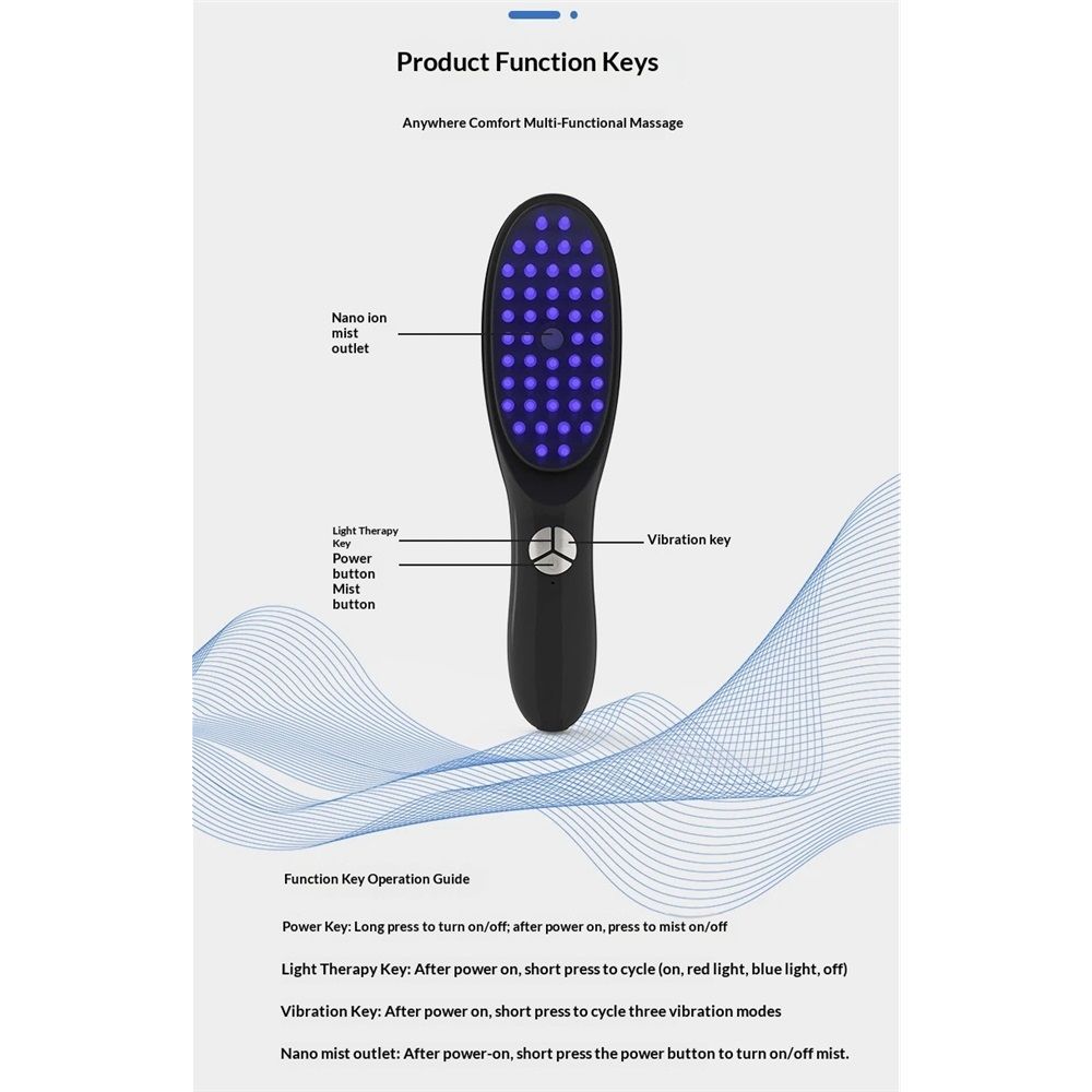 Electric Scalp Massage Brush, Scalp Massager, Hair Massager Comb with Soft Rubber, Atomization Massagers Gifts Applicator Comb