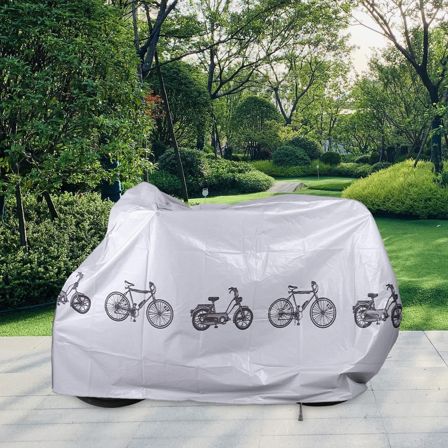 2 pack Bike Bicycle Cover Waterproof Dustproof- Bike Cover for 1 or 2 Bikes, Indoor and Outdoor Use, Bike Cover Rain Sun UV Wind Snow Proof Resistant