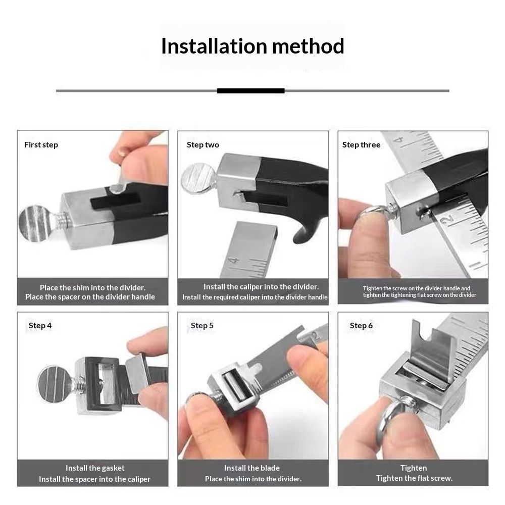 Leather cutting tool, aluminum handle leather strip cutting machine, stainless steel specification leather strip cutting tool+two blades, with DIY leather craft accessories