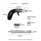 Leather cutting tool, aluminum handle leather strip cutting machine, stainless steel specification leather strip cutting tool+two blades, with DIY leather craft accessories