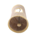 Collapsible Cat Tunnel Pet Play Tube Crinkle Tunnel with Cat Toys，Ball for Small to Medium Cats, Kittens, Rabbits, Ferrets（khaki）