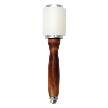Wooden Handle Nylon Hammer, Leathercraft Carving Nylon Hammer For Stamping Sew Leather Cowhide Tool Kit（Straight leather carving hammer）