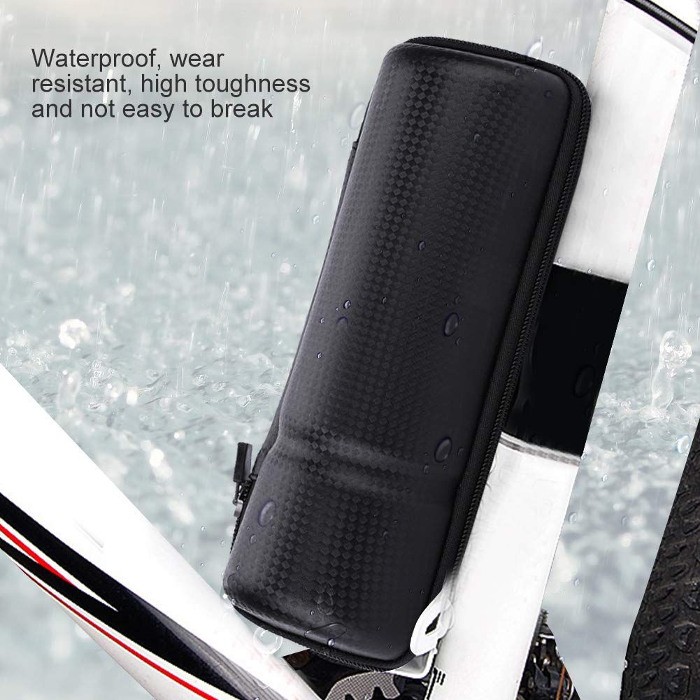 Waterproof Bike Tool Case - Cycling Storage Pouch for Mountain and Road Bikes - Hard Shell Zip Bag with Bottle Cage Snake skin pattern (18 * 7.5cm)