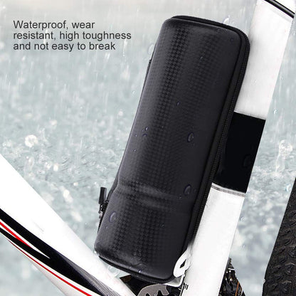 Waterproof Bike Tool Case - Cycling Storage Pouch for Mountain and Road Bikes - Hard Shell Zip Bag with Bottle Cage Snake skin pattern (18 * 7.5cm)
