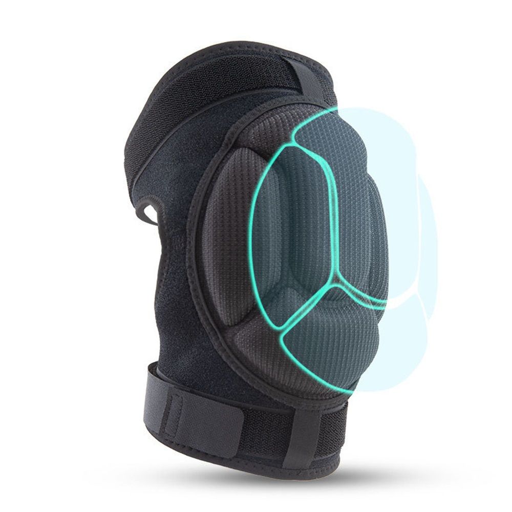 a pair of Adult knee pads for Cleaning Construction Work Volleyball, Football Dance, Adjustable Straps Non-Slip Straps (M black)