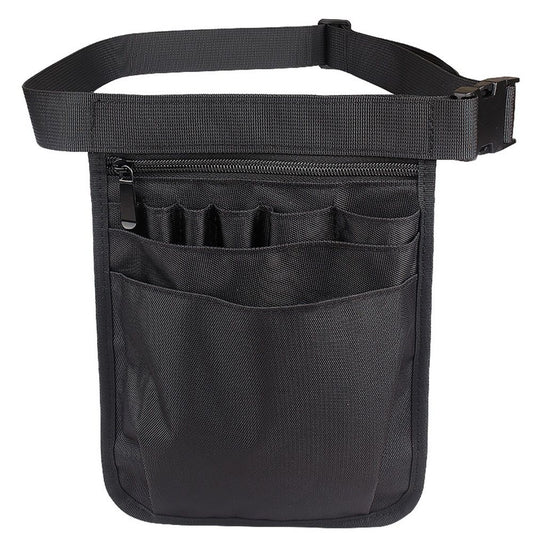 Nurse Utility Organizer Belt Fanny Pack Hip Bag Waist Pack Pouch Case for Medical Scissors Care Kit Tool (Black)