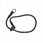 Slip ring black pet training P-chain explosion-proof drawstring with limiter, medium and large dog training rope( 40CM)