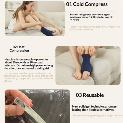 Ankle Ice Pack to Wrap Swelling Reusable Hot and Cold Therapy Ankle Ice Pack for Relief of Ankle Sprains Achilles Tendonitis and Foot Inflammation 1 Pcs black