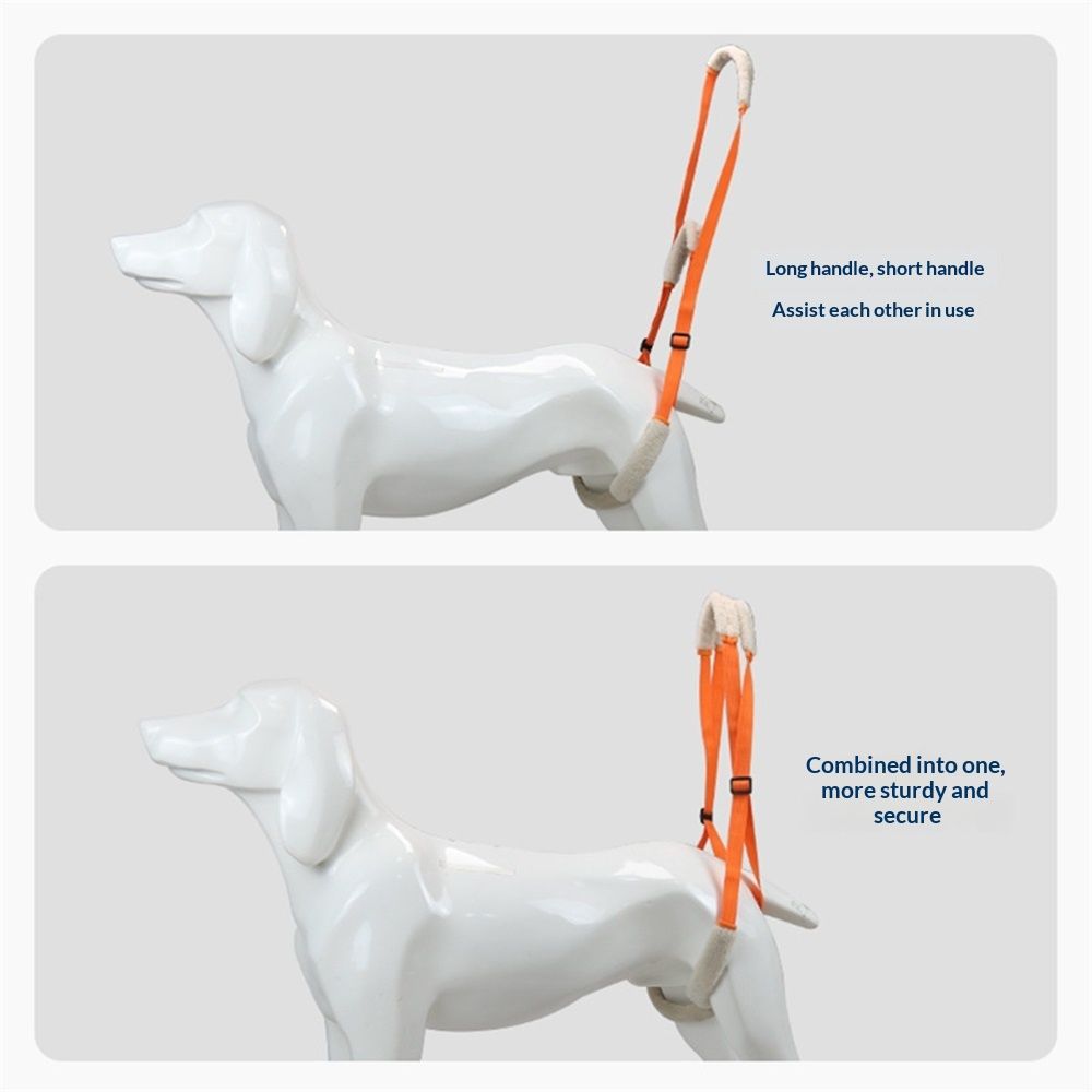2 Pcs Dog Support Harness for Back Legs Dog Rear Lifting Sling Aid with Handle and Shoulder Strap Hind Leg Support for Pet Mobility Helps Puppy with Poor Stability Joint Injuries(Orange)