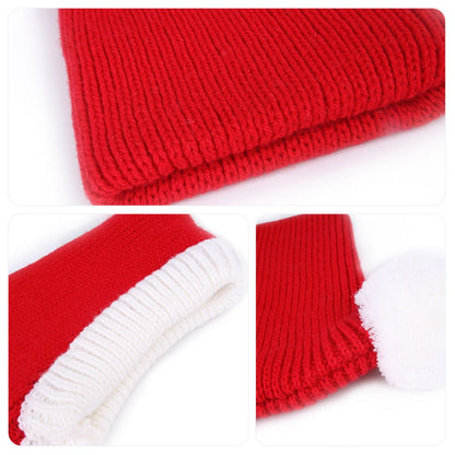 Christmas Dog Hat Costume for Large Medium Dog Warm Winter Dog Hat Neck Ear Warmer Headband Protector for Golden Retriever Labrador (M  red)