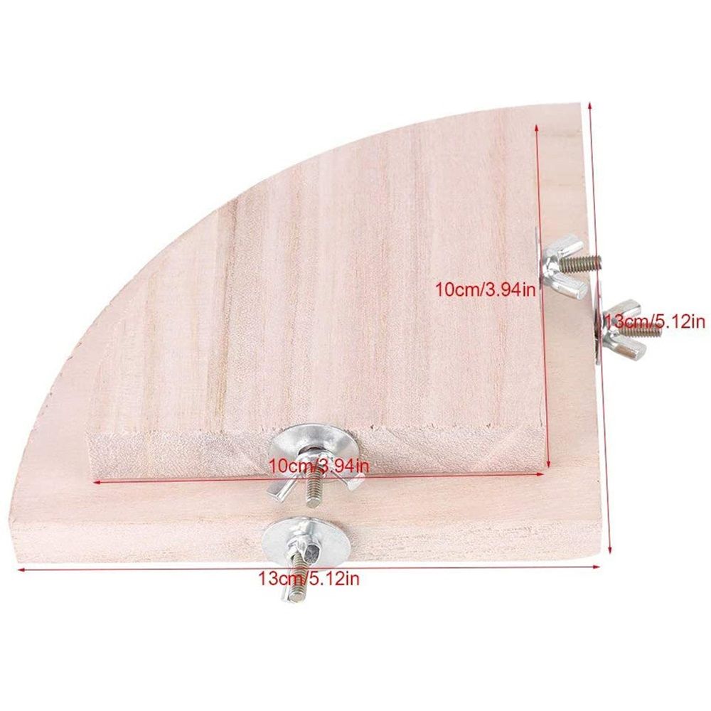 Flat Platform Stand, Easy to Install, Safe and Stable, Smooth Polishing Without Hurting Feet, Solid Hardwood Bird Cage Perches（10*10）
