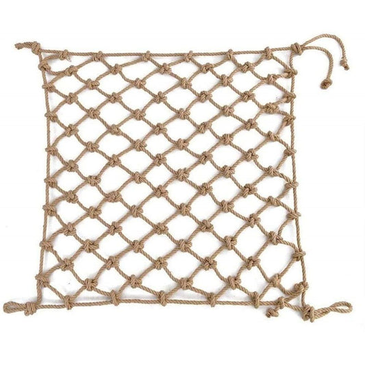 1PCS Parrots Climbing Net, Medium Large Size Parrots Hemp Rope Hanging Swing Bird Game Cage Toy Accessories  M 40*40cm