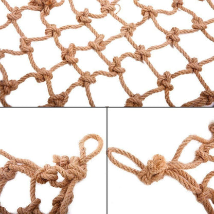 1PCS Parrots Climbing Net, Medium Large Size Parrots Hemp Rope Hanging Swing Bird Game Cage Toy Accessories  M 40*40cm