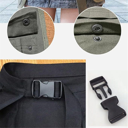 Tool Apron Half Canvas Apron With Muti-Pockets for Home Garden Painting Crafting Woodworking black（Only apron）