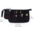 Tool Apron Half Canvas Apron With Muti-Pockets for Home Garden Painting Crafting Woodworking black（Only apron）