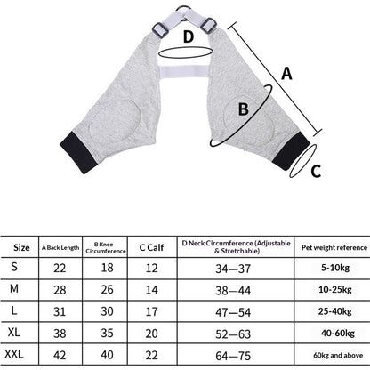 Dog Elbow Protector for Calluses, Recovery Suit for Front Legs, Cone Collar Alternative to Stop Licking Wounds, Cover Sleeve for Small Medium Large Dogs gray (M)