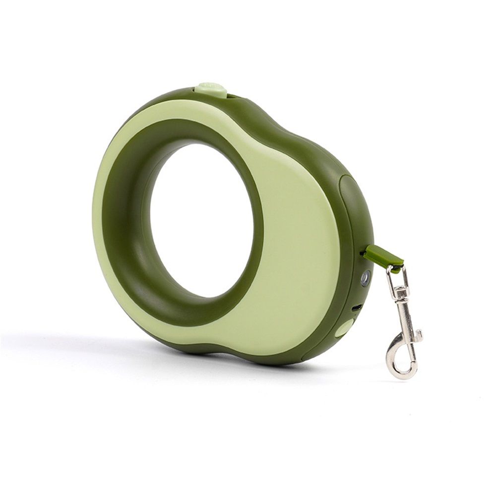 Telescopic dog leash, 11.5 feet extendable dog leash, suitable for dogs weighing 0-55 pounds, one handed lock, 360 ° tangle free strong light, perfect for medium to large dogs, green