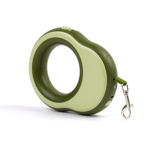 Telescopic dog leash, 11.5 feet extendable dog leash, suitable for dogs weighing 0-55 pounds, one handed lock, 360 ° tangle free strong light, perfect for medium to large dogs, green