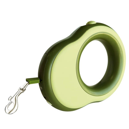 Telescopic dog leash, 11.5 feet extendable dog leash, suitable for dogs weighing 0-55 pounds, one handed lock, 360 ° tangle free strong light, perfect for medium to large dogs, green