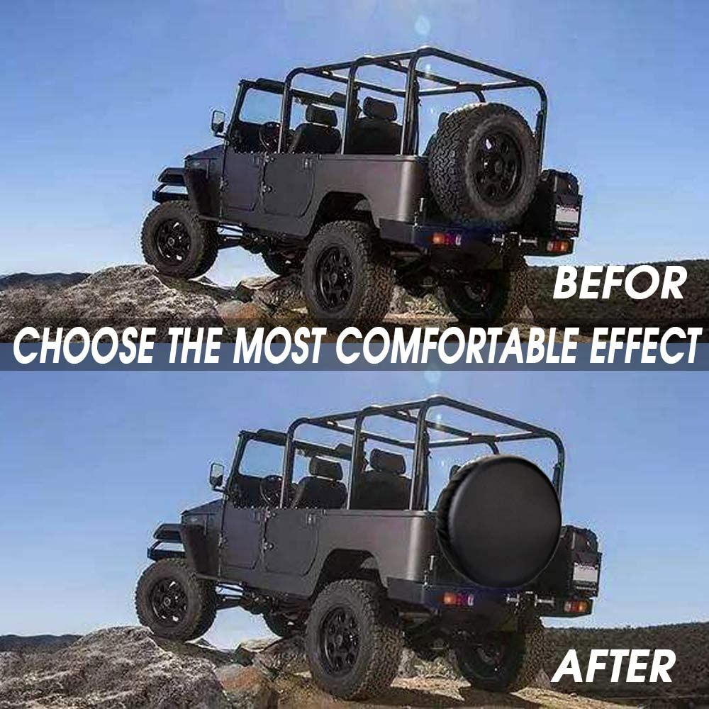 20-22inchSpare Tire Cover Fit Trailer, RV, SUV, Truck, Tough Tire Wheel Soft Cover, Black Fits Entire Wheel Size