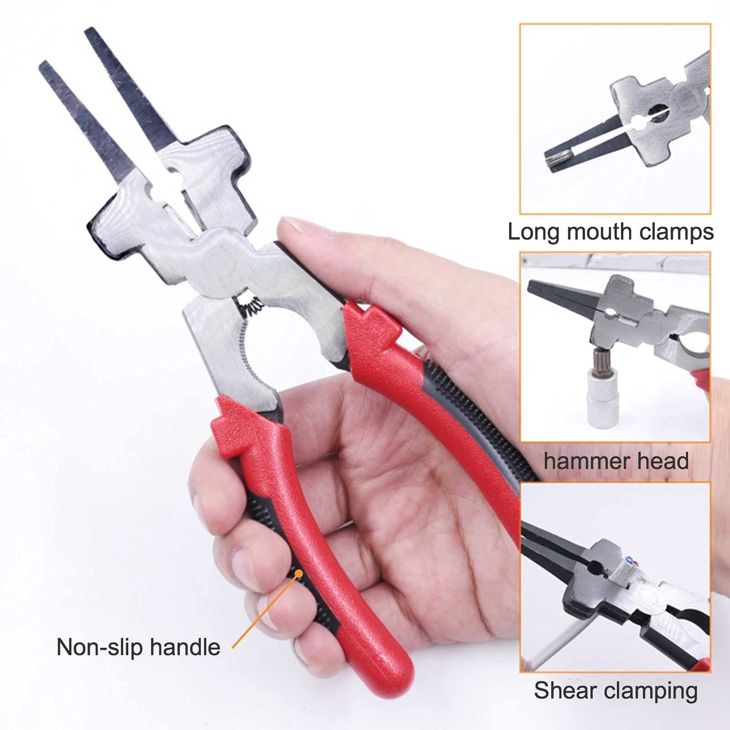 Handook Anti-Rust  Welding Pliers, 8 Inch - Reliable and Durable Gripping Drawing Wire Nozzle Tip Removal Install