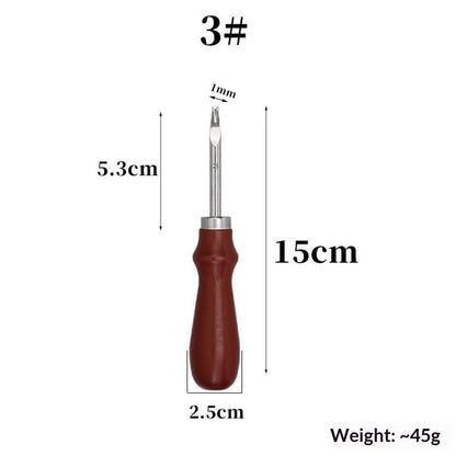 Leather Edge Bevelers, 4pc High Carbon Steel Edge Skiving Set, Wood Hand Edge Bevelers, Leather Craft Keen Edge Cutting for Beveling (0.8mm+1mm+1.2mm+1.4mm)