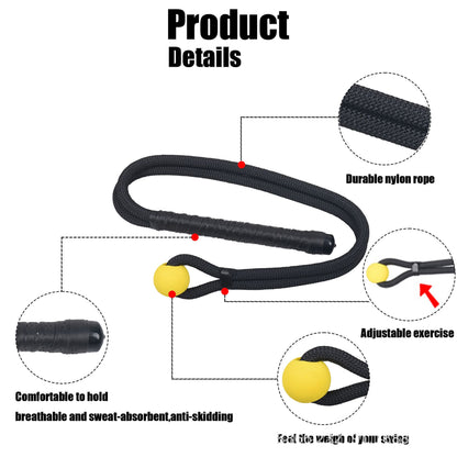 Golf Rope Swing Trainer, Professional Golf Swing Rope Training Aid to Improve Speed, Tempo, Rhythm, Flexibility and Strength, Golf Warm-Up Practice Equipment for Golfers of All Levels