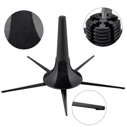 Portable Trumpet Stand Holder Metal with 5 Leg Foldable Detachable Trumpet Holder Stable Metal Legs for trumpet, Black (Stand)