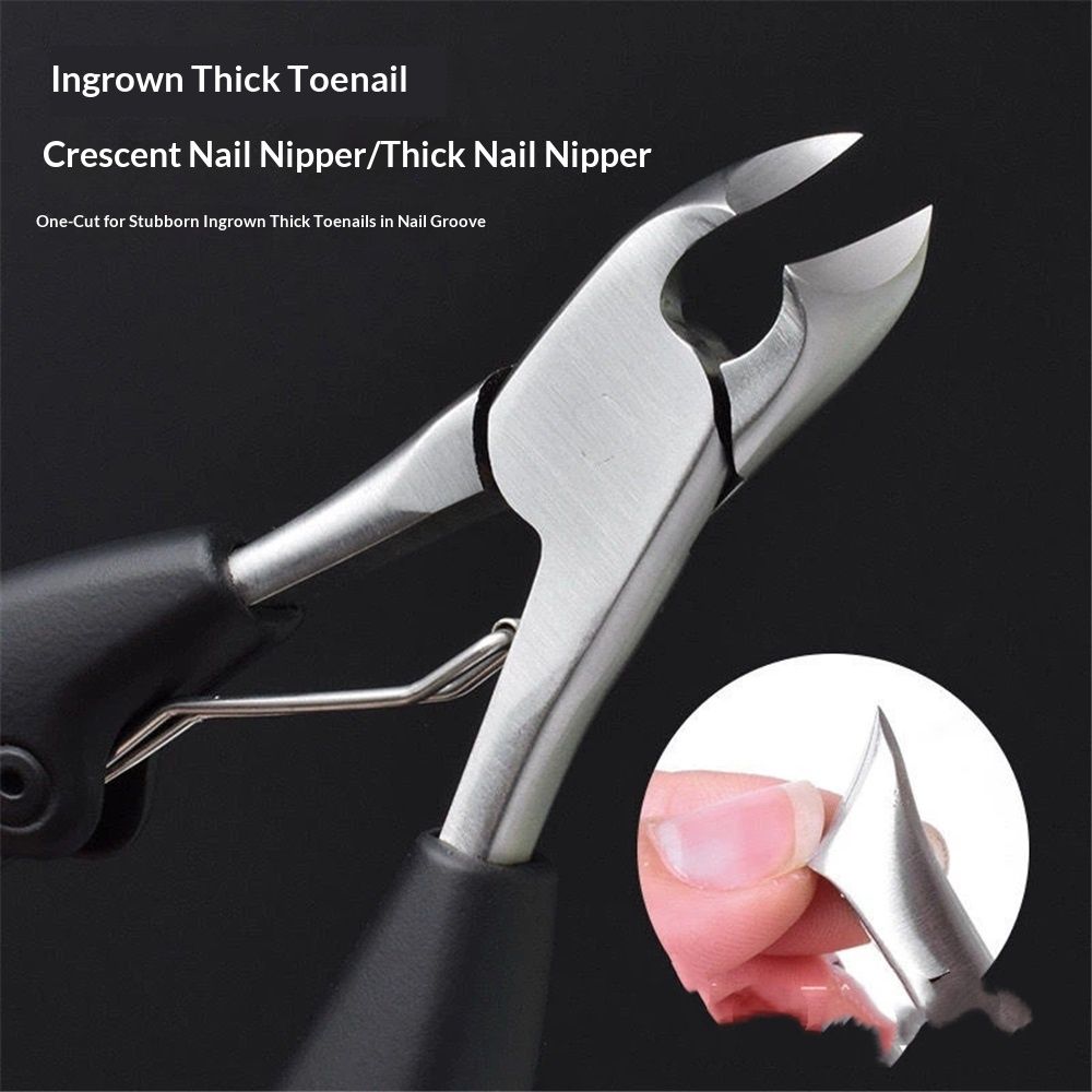 Toenail Clippers for Thick & Ingrown Toe Nails Heavy Duty Precision Nail Scissors Super Sharp Curved Blade Grooming Tool opove