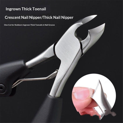 Toenail Clippers for Thick & Ingrown Toe Nails Heavy Duty Precision Nail Scissors Super Sharp Curved Blade Grooming Tool opove