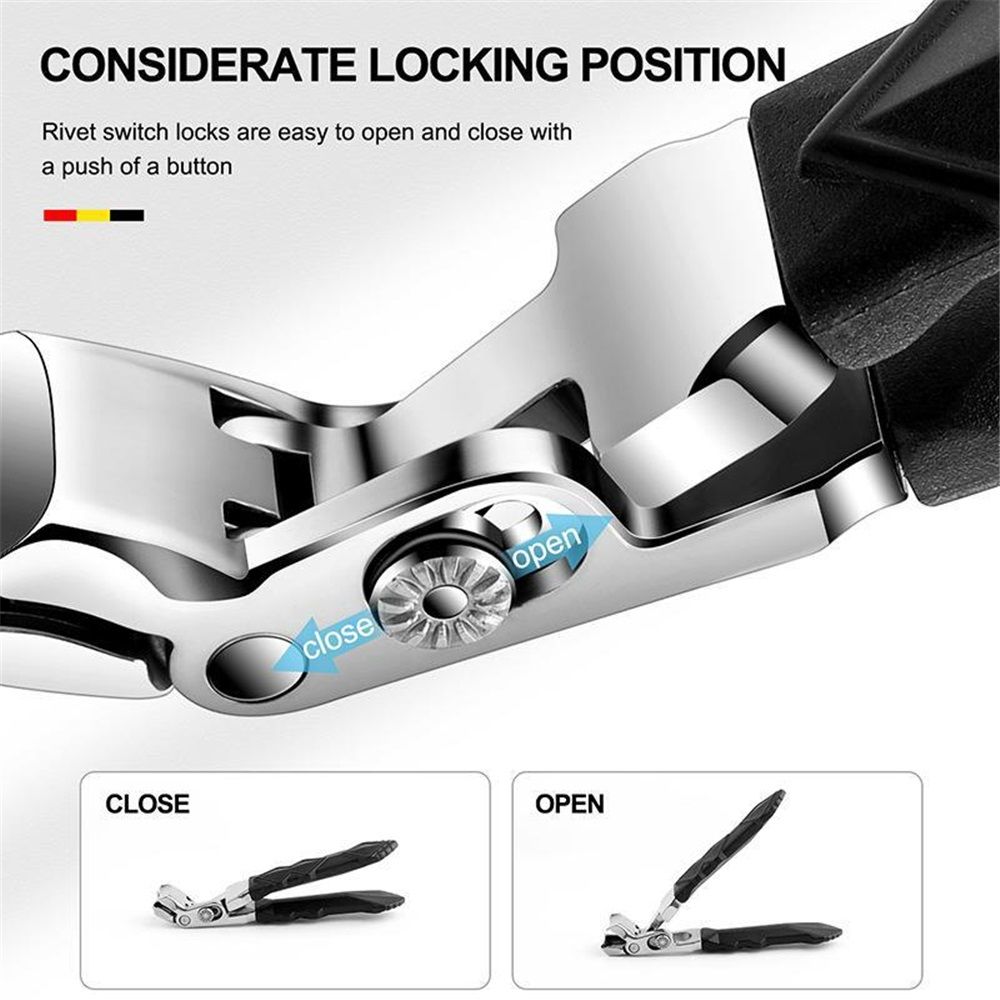 4pcs Toenail Clippers for Seniors Thick Nails, Ultra Sharp Sturdy Fingernail Toenail Clipper— Heavy Duty Ingrown Toenail Clippers, Thick Toenails with Wide Jaw Sharp Nail Cutter