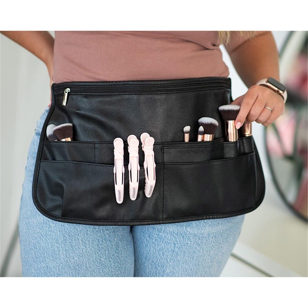 Hairstylist Waist Belt with Shears Pouch, Professional Hair Stylist & Makeup Brush Belt Salons Cosmetology Groomers Hairdresser Barber Waist Bag（Storage bag only）