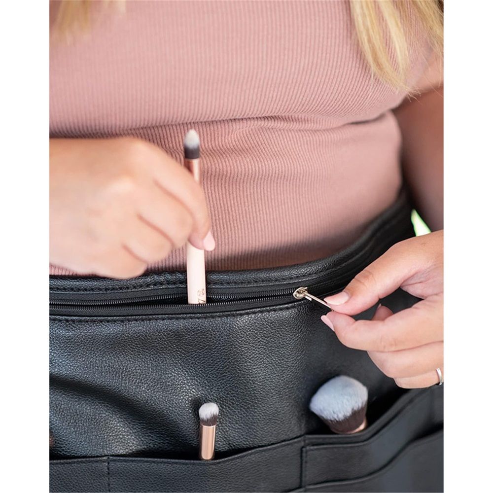 Hairstylist Waist Belt with Shears Pouch, Professional Hair Stylist & Makeup Brush Belt Salons Cosmetology Groomers Hairdresser Barber Waist Bag（Storage bag only）