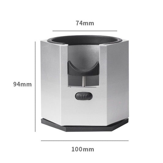 Espresso Tamping Station, Coffee Portafilter Holder, Aluminum Alloy Stand for Most 51mm, 53mm, 54mm, 58mm Coffee Portafilter (Hexagon,Silver)