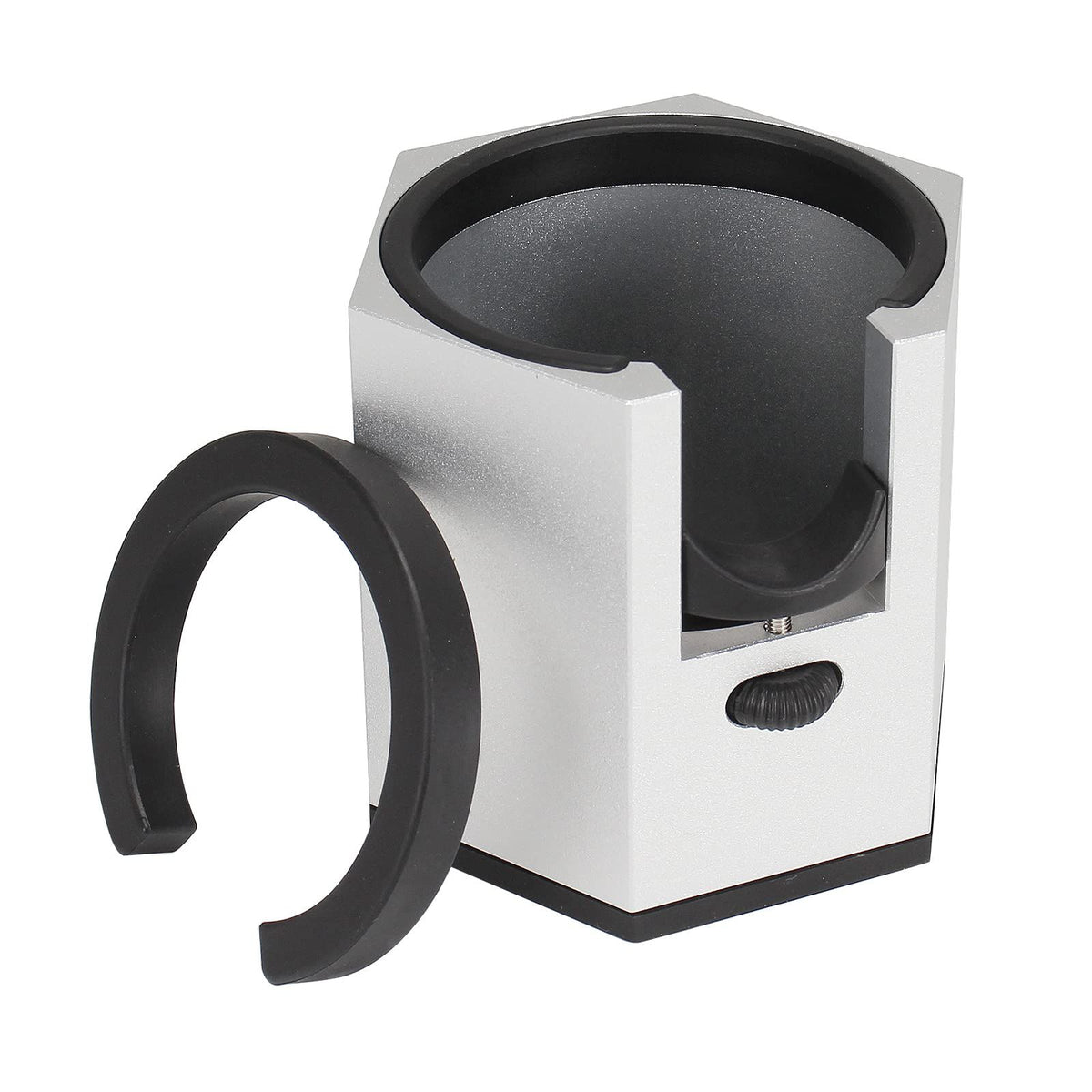 Espresso Tamping Station, Coffee Portafilter Holder, Aluminum Alloy Stand for Most 51mm, 53mm, 54mm, 58mm Coffee Portafilter (Hexagon,Silver)