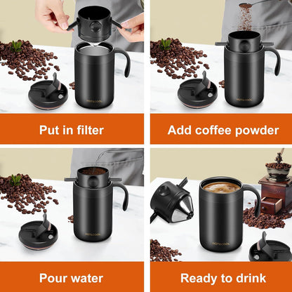 3pcs Camping Coffee Maker Pour Over Coffee Maker Set，Camp Pour Over Set，Portable Coffee Kit for Travel, Camping, Offices, Backpacking
