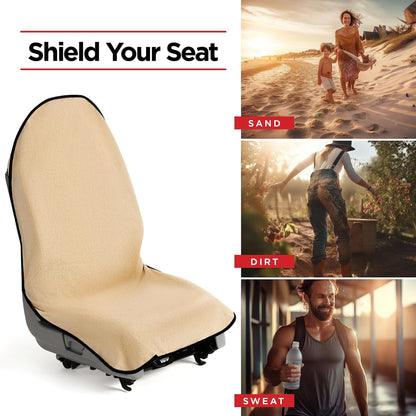 Waterproof Seat Cover Towel, 2PCS Premium Sweat Carseat Protector, Perfect for Universal Anti-Slip Car Truck SUV Seat, Great for Surfing Yoga Gym Workout,