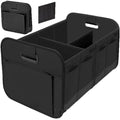 Trunk Organizer For Car, Suv, Truck | Premium Adjustable Multi Compartments Collapsible Car Trunk Organizer (Large Size, Black)