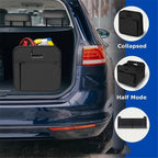 Trunk Organizer For Car, Suv, Truck | Premium Adjustable Multi Compartments Collapsible Car Trunk Organizer (Large Size, Black)