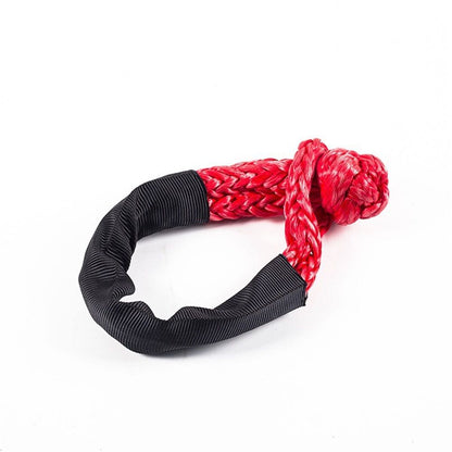 2 Pack Red Soft Shackle Breaking Strength  with Protective Sleeve for Off-Road Sailing Trucks UTV Synthetic Road Recovery Rope Soft Shackle for Recovery