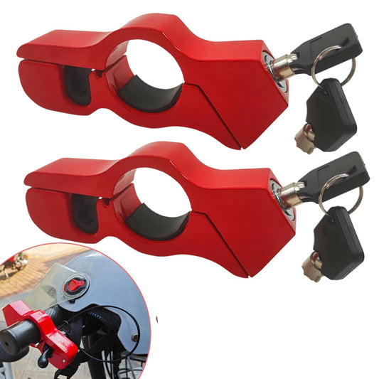 2PC Motorcycle Locks, Helmet Locked & Brake Lock Combo, Anti Theft Motorcycles Handlebar Lock for Motor Moped Motorbike Scooters ATV Dirt Bike Street Bike Electric Scooters
