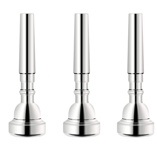 Silver Trumpet Mouthpiece 7C 5C 3C Trumpet Mouthpiece Set  Musical Instruments for Beginners and Professional Players 3Pack