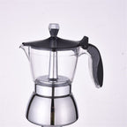 Strong Coffee Maker, Moka Pot Premium Crystal Shape Top Coffee,   4 cup, Classic Italian coffee maker for Coffee Lover