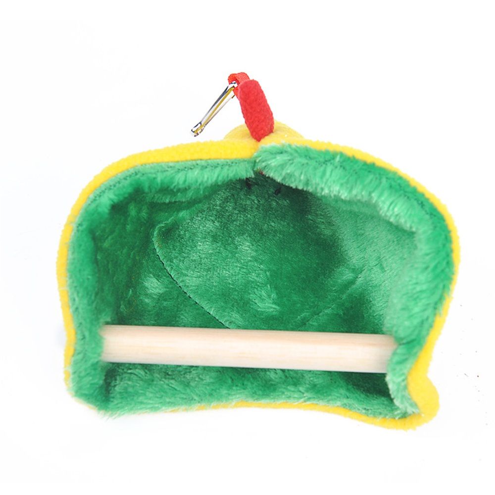 2 pack Winter Warm Bird Hammock Tent Parrots Hanging Nest Shed Hut, Small Birds Soft Plush Sleeping Bed Hideaway Cave for Parakeets , Birdcage Perch Stand Swing Toy