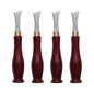 4 PCS Leather Edge Creaser,1.0/1.5/2.0/2.5mm Professional Leather Tool,Edge Creaser Stainless Steel Red Wood Handle Tool for Beginners DIY Leather Craft