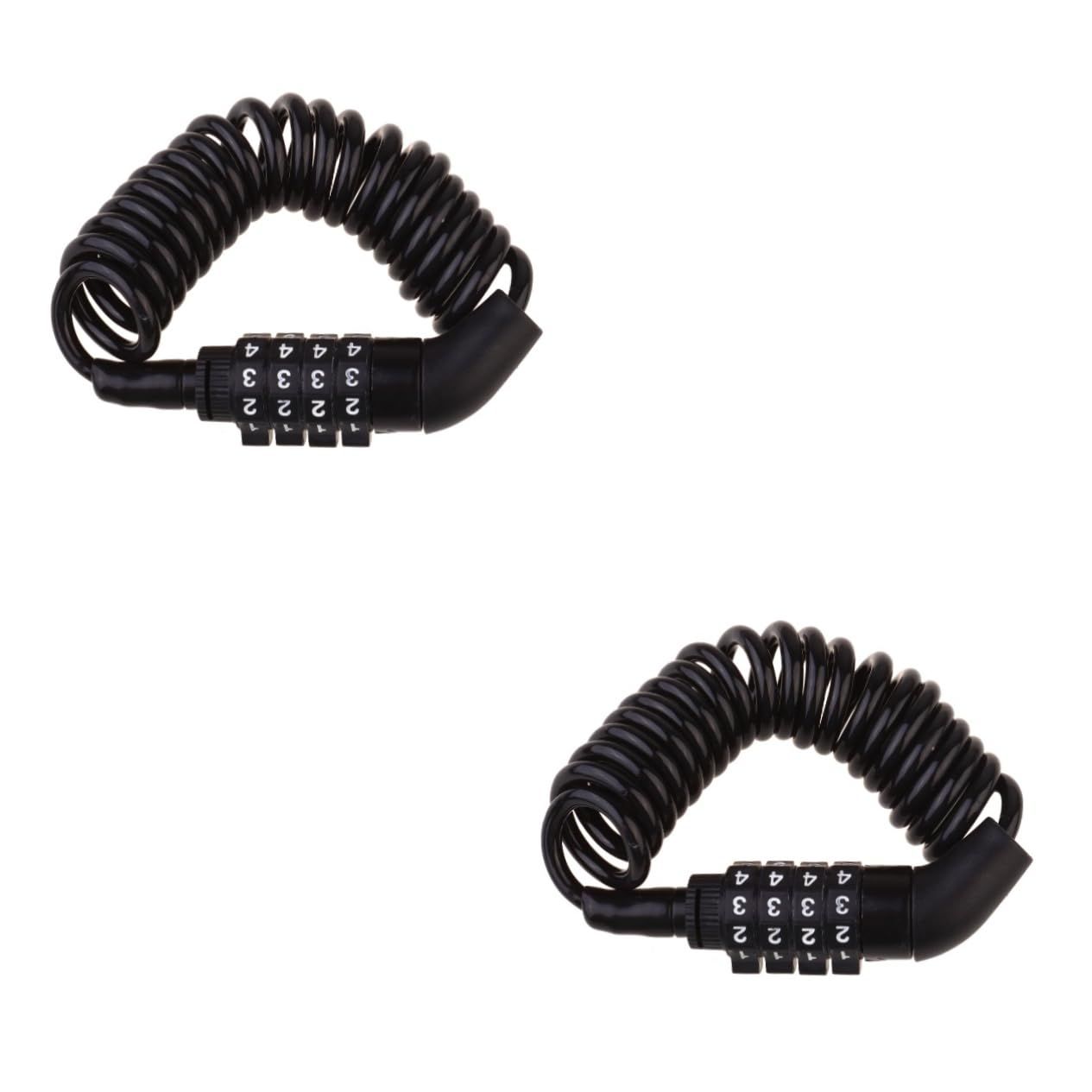 2 pack Small Combo Bike Lock Cable, Retractable Combination Cable Lock with Code, for Travel Safe Luggage, Suitcase, Scooter Bicycle Motorcycle Helmet Anti Theft, Outdoor Ski Snowboard