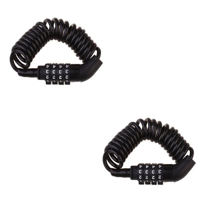 2 pack Small Combo Bike Lock Cable, Retractable Combination Cable Lock with Code, for Travel Safe Luggage, Suitcase, Scooter Bicycle Motorcycle Helmet Anti Theft, Outdoor Ski Snowboard