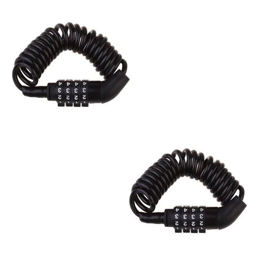 2 pack Small Combo Bike Lock Cable, Retractable Combination Cable Lock with Code, for Travel Safe Luggage, Suitcase, Scooter Bicycle Motorcycle Helmet Anti Theft, Outdoor Ski Snowboard