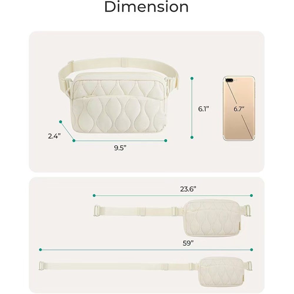 Packs for Women with Two Ways to Install the Adjustable Strap Lightweight Crossbody Belt Bag for Traveling Workout