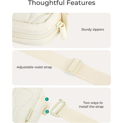 Packs for Women with Two Ways to Install the Adjustable Strap Lightweight Crossbody Belt Bag for Traveling Workout